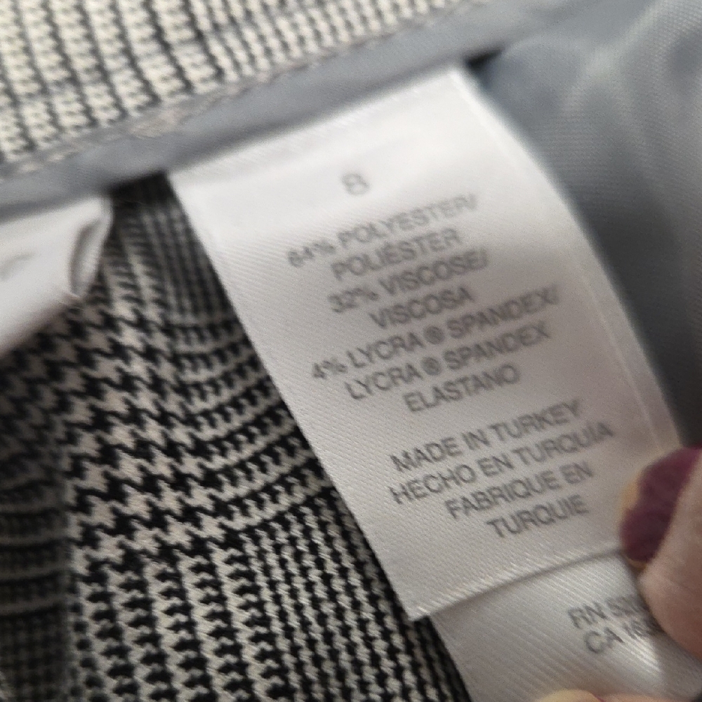Liz Claiborne Black and White Houndstooth Garment